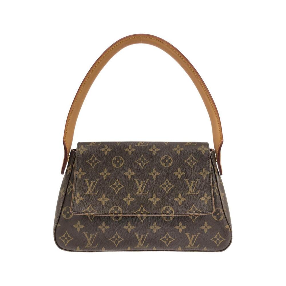 LOUIS VUITTON Authentic Brown Monogram Mini Looping Shoulder Bag